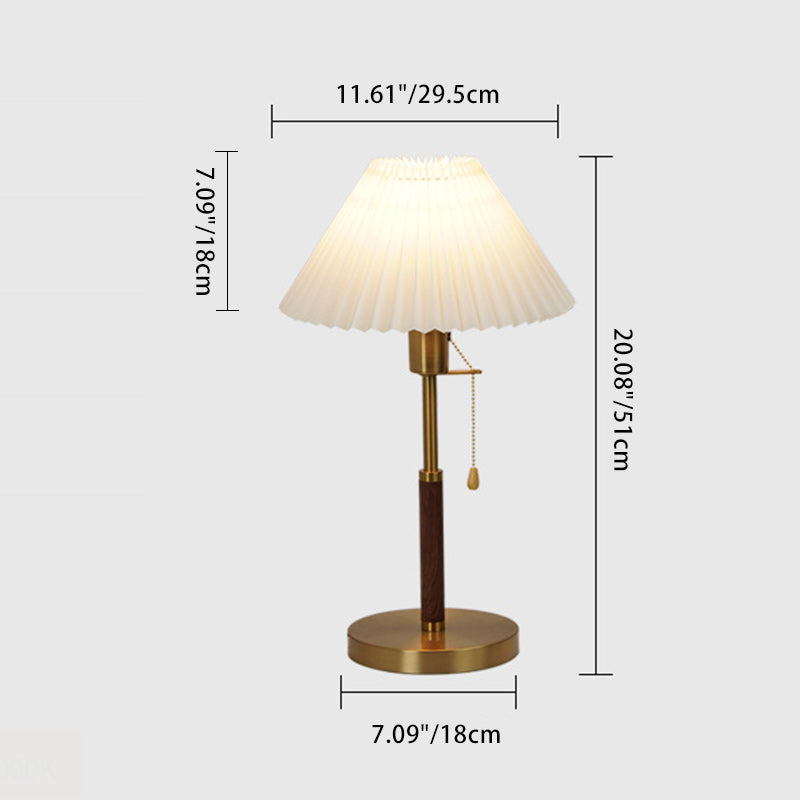 Drum Iron Fabric Living Table Lamp