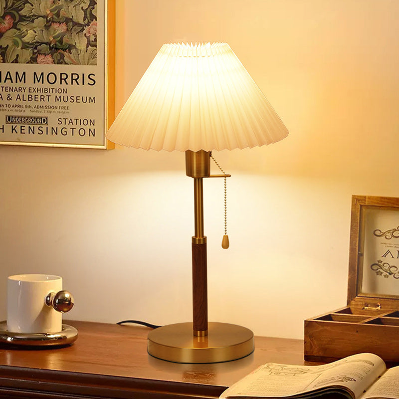 Drum Iron Fabric Living Table Lamp