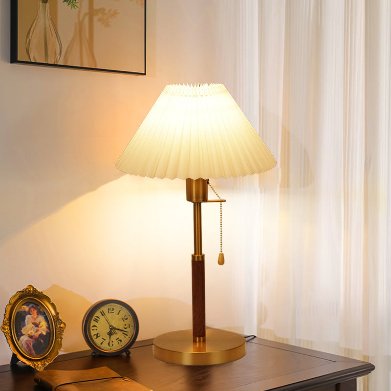 Drum Iron Fabric Living Table Lamp