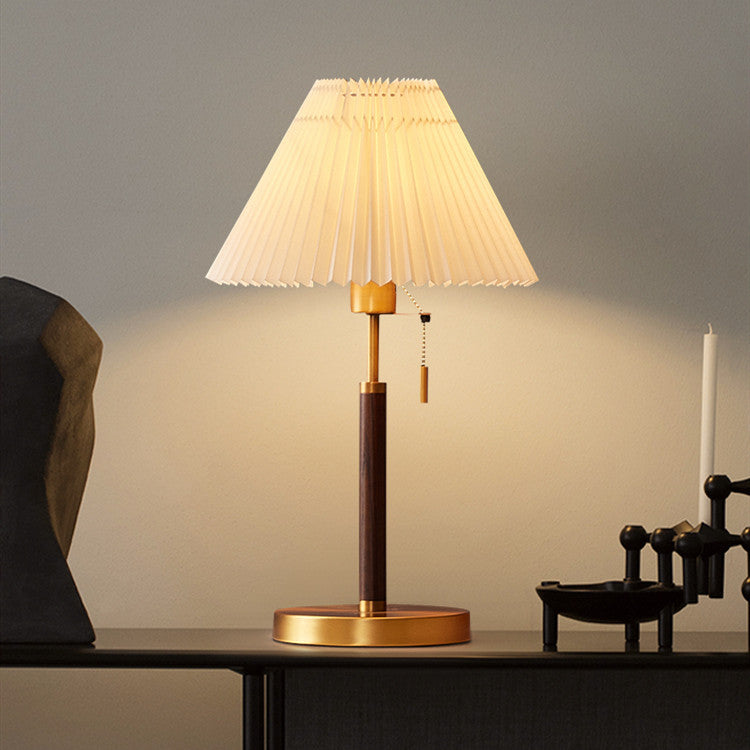 Drum Iron Fabric Living Table Lamp