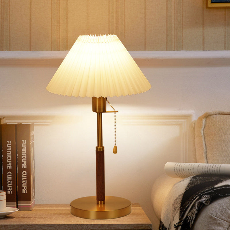 Drum Iron Fabric Living Table Lamp