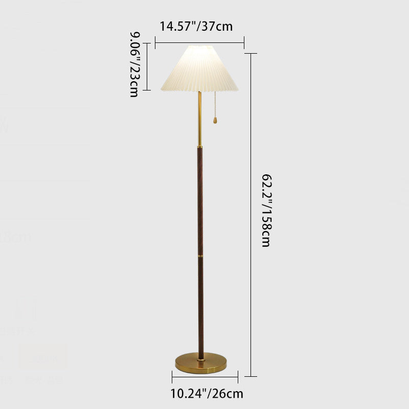 Drum Iron Fabric Living Floor Lamp
