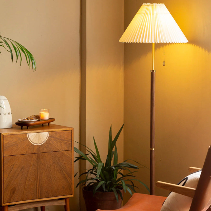 Drum Iron Fabric Living Floor Lamp