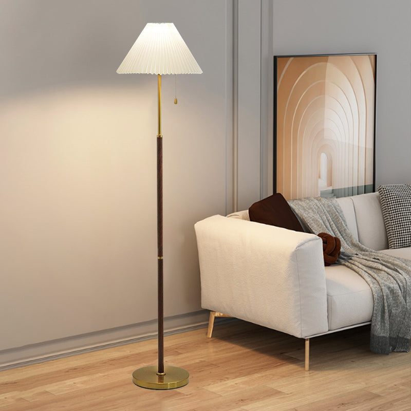 Drum Iron Fabric Living Floor Lamp