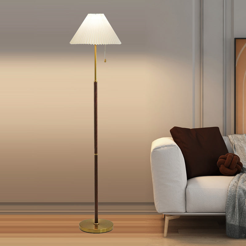 Drum Iron Fabric Living Floor Lamp