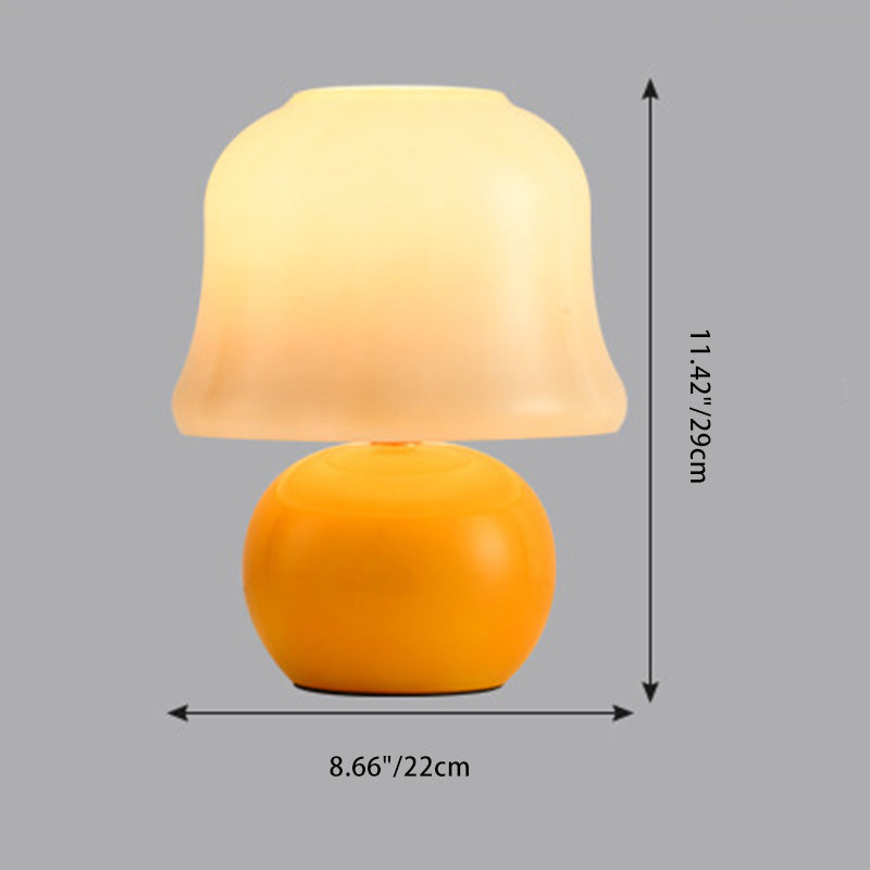 Drum Ceramic Glass Living Table Lamp