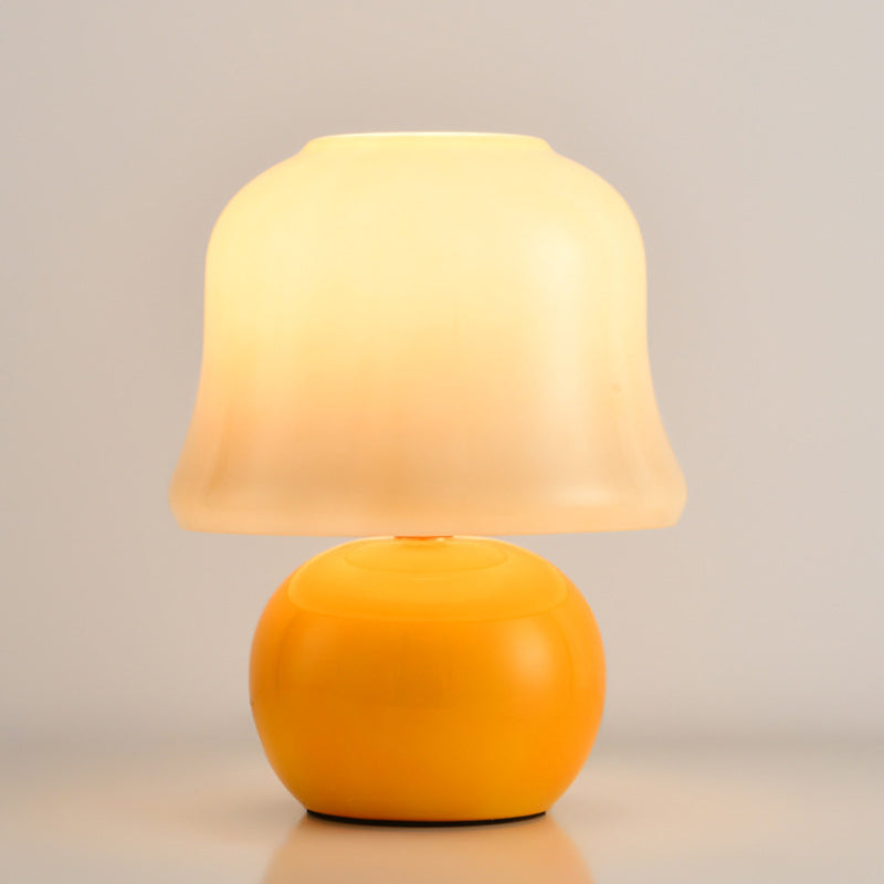 Drum Ceramic Glass Living Table Lamp