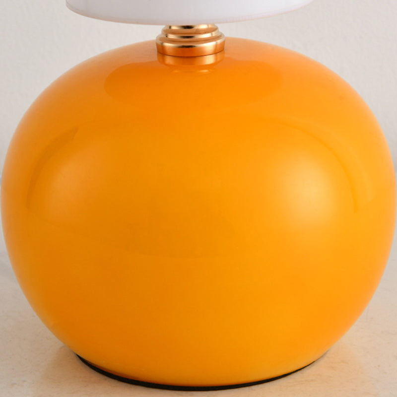 Drum Ceramic Glass Living Table Lamp