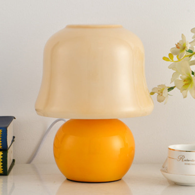 Drum Ceramic Glass Living Table Lamp