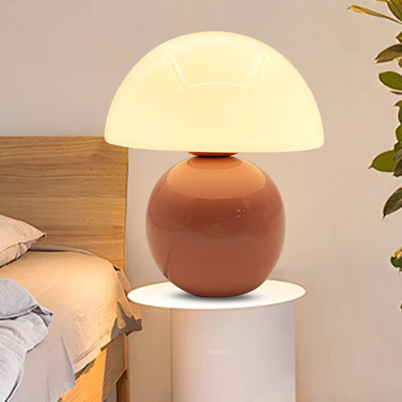 Round Ceramic Glass Living Table Lamp