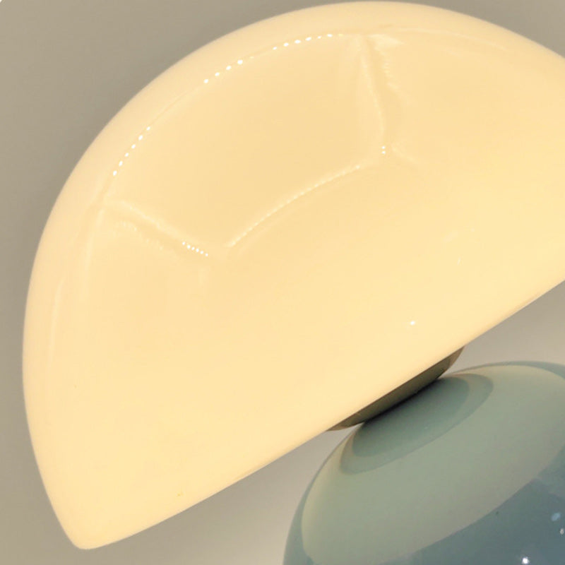 Round Ceramic Glass Living Table Lamp