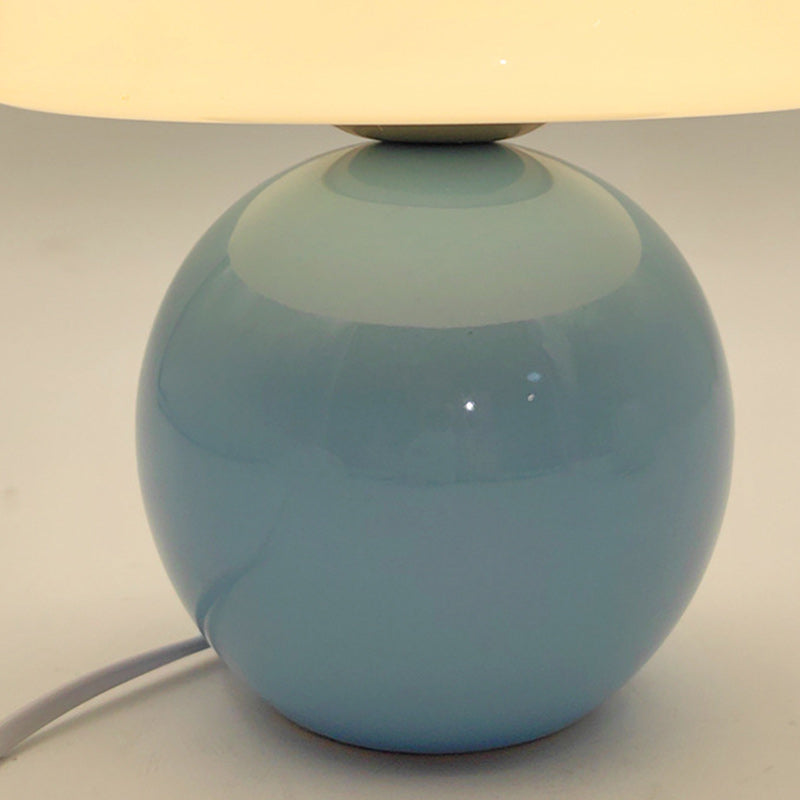 Round Ceramic Glass Living Table Lamp