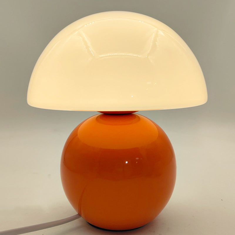 Round Ceramic Glass Living Table Lamp