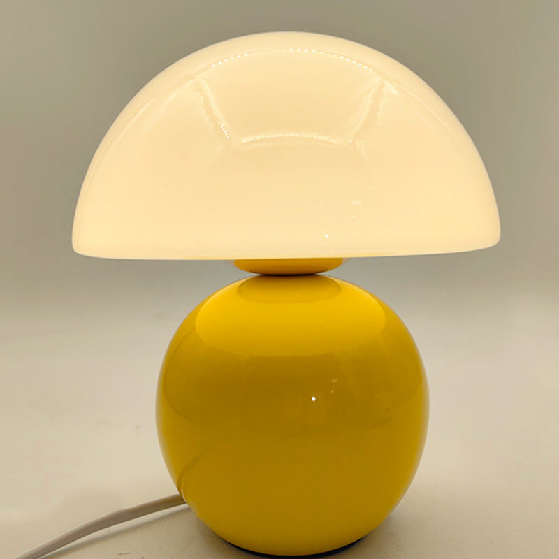 Round Ceramic Glass Living Table Lamp