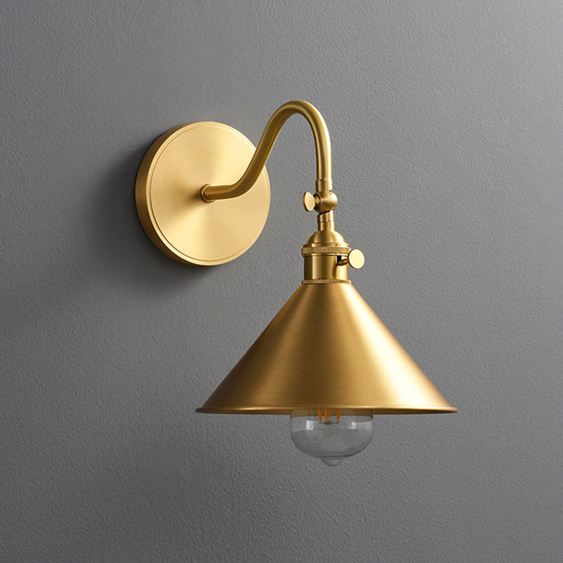 Cone Copper Living Room Wall Lamp