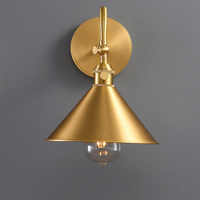 Cone Copper Living Room Wall Lamp