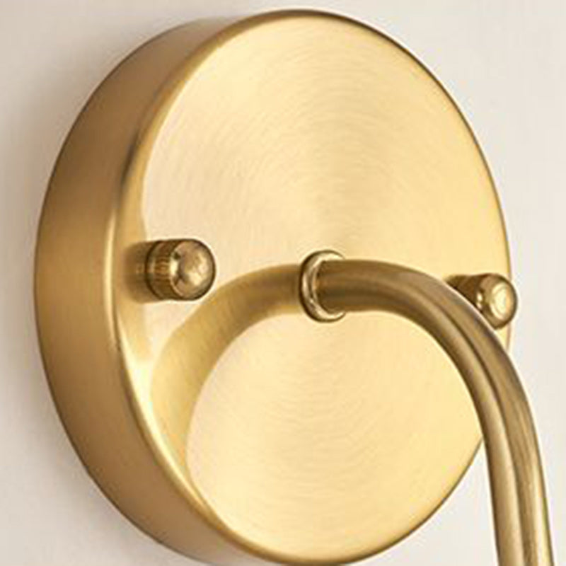 Drum Iron Fabric Glass Wall Lamp
