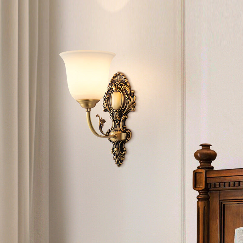 Cup Copper Glass Living Wall Lamp
