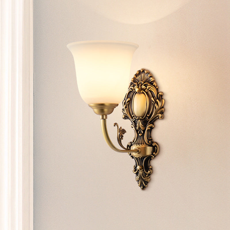 Cup Copper Glass Living Wall Lamp