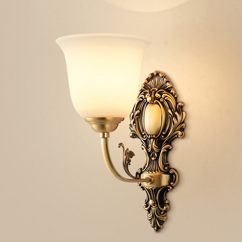 Cup Copper Glass Living Wall Lamp