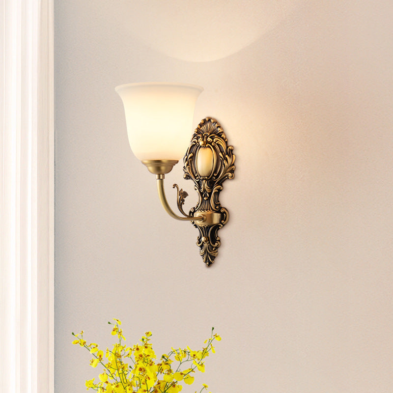 Cup Copper Glass Living Wall Lamp