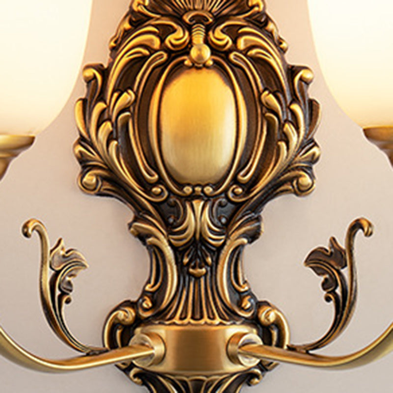 Cup Copper Glass Living Wall Lamp