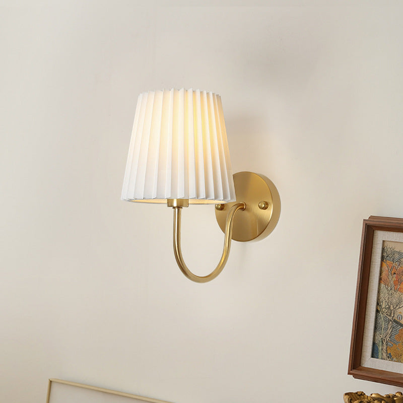 Drum Iron Fabric Living Wall Lamp