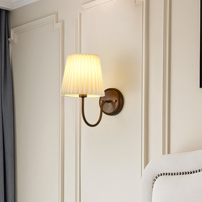 Drum Iron Fabric Living Wall Lamp