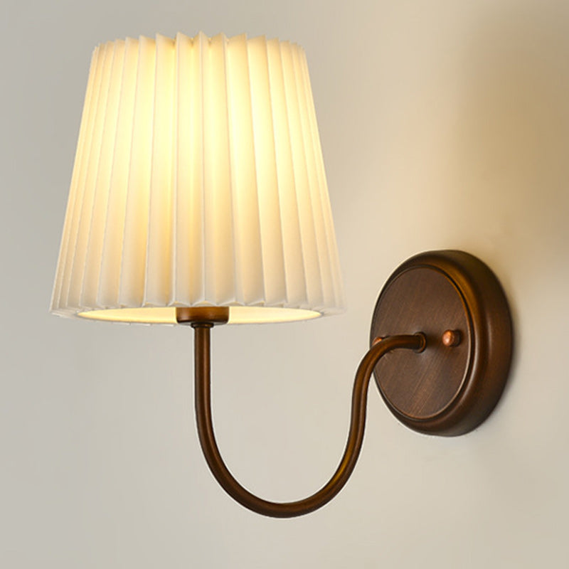 Drum Iron Fabric Living Wall Lamp