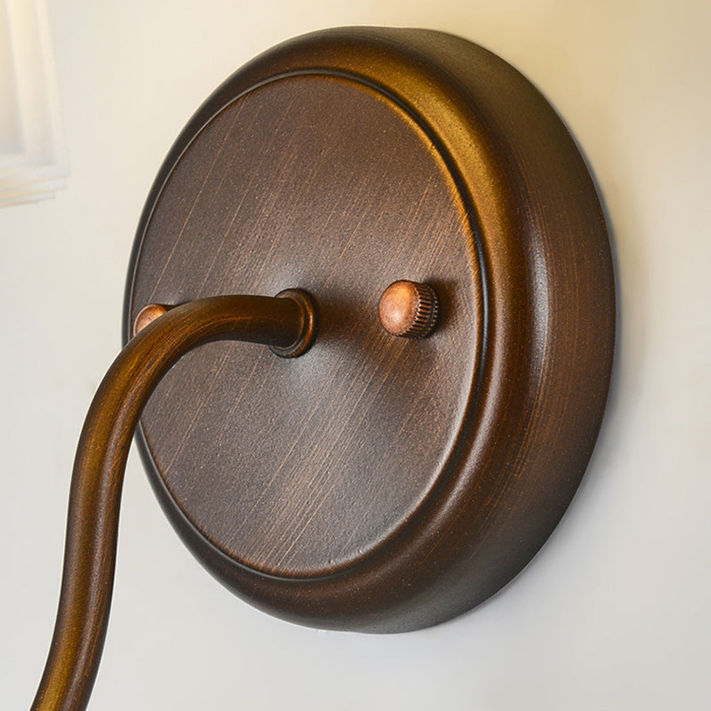 Drum Iron Fabric Living Wall Lamp