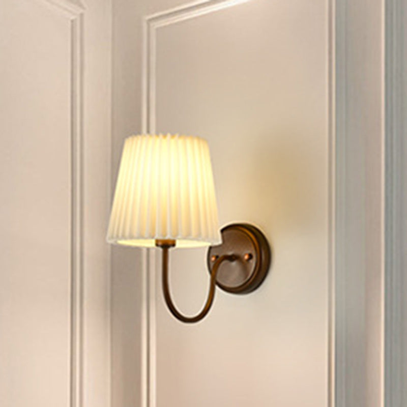 Drum Iron Fabric Living Wall Lamp