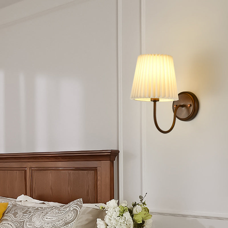 Drum Iron Fabric Living Wall Lamp