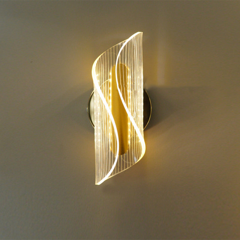 Column Iron Acrylic Living Wall Lamp