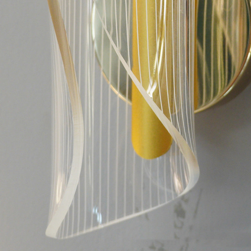 Column Iron Acrylic Living Wall Lamp