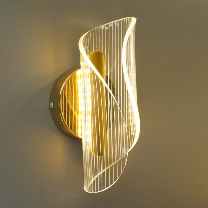 Column Iron Acrylic Living Wall Lamp