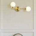 Globe Iron Glass Living 2-Light Wall Lamp