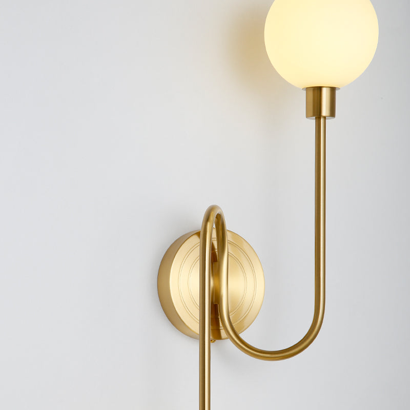 Globe Iron Glass Living 2-Light Wall Lamp