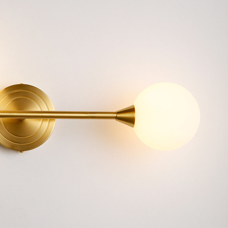 Globe Iron Glass Living 2-Light Wall Lamp
