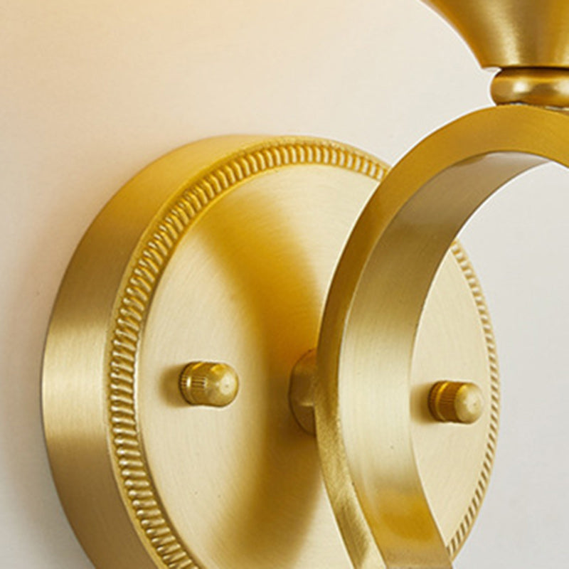 Drum Copper Glass Living Wall Lamp