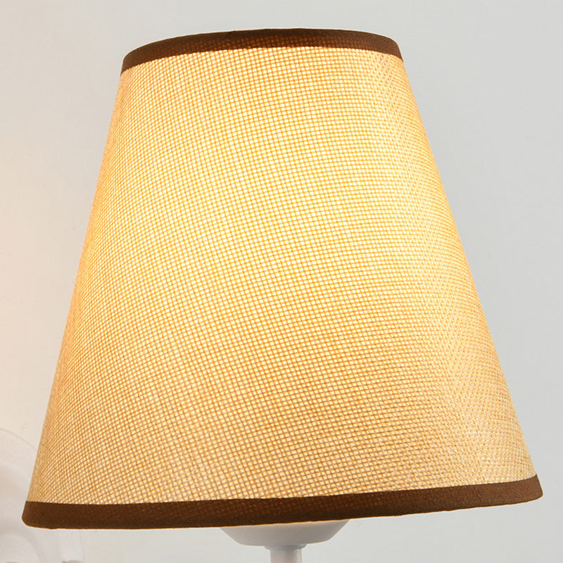 Drum Iron Fabric Glass Wall Lamp