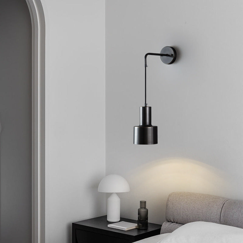 Cylinder Copper Living Room Wall Lamp