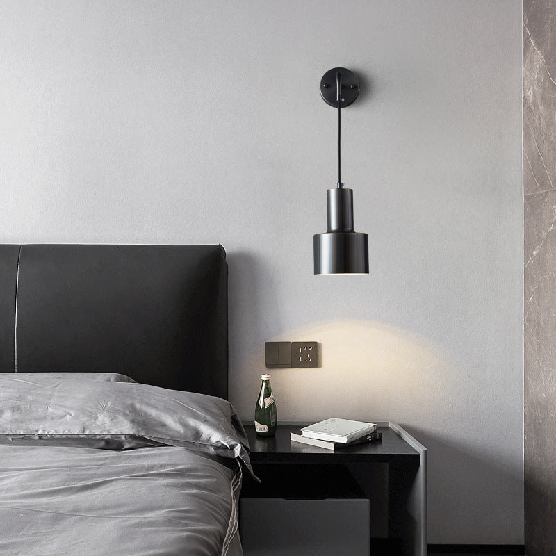 Cylinder Copper Living Room Wall Lamp