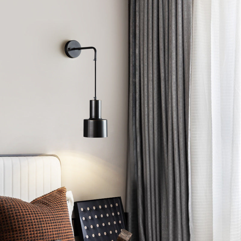 Cylinder Copper Living Room Wall Lamp