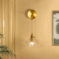 Flower Copper Glass Living Wall Lamp