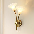 Flower Copper Glass Living 2-Light Wall Lamp