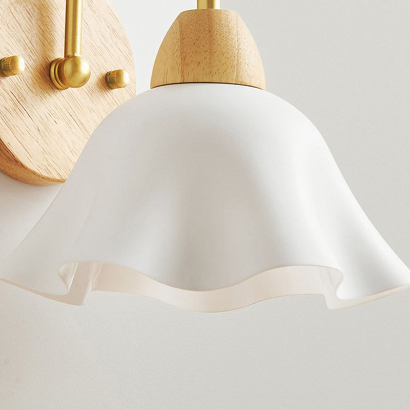 Dome Copper Wood Acrylic Wall Lamp