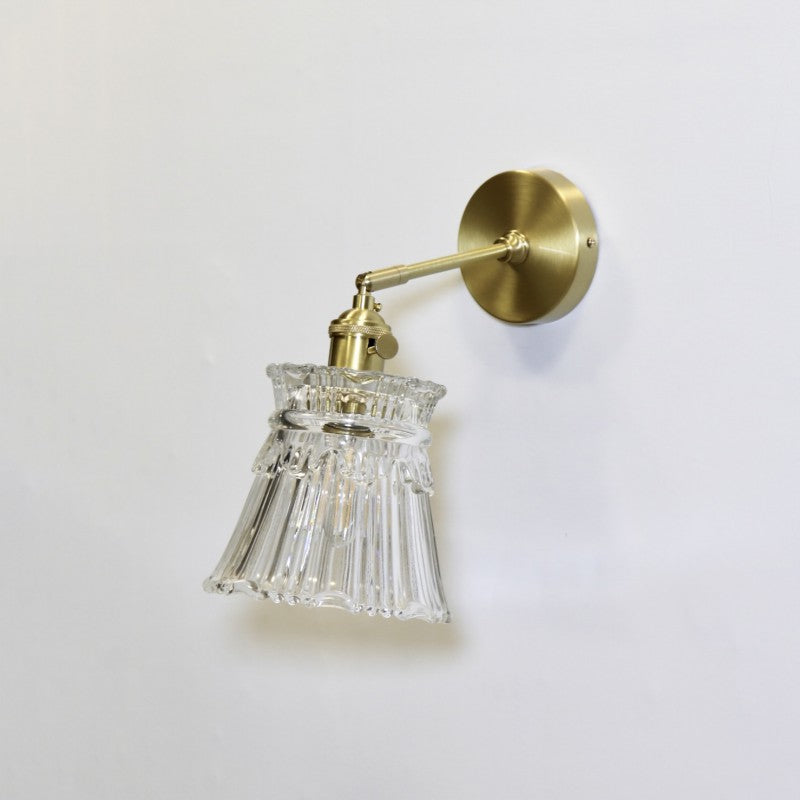 Drum Copper Glass Living Wall Lamp