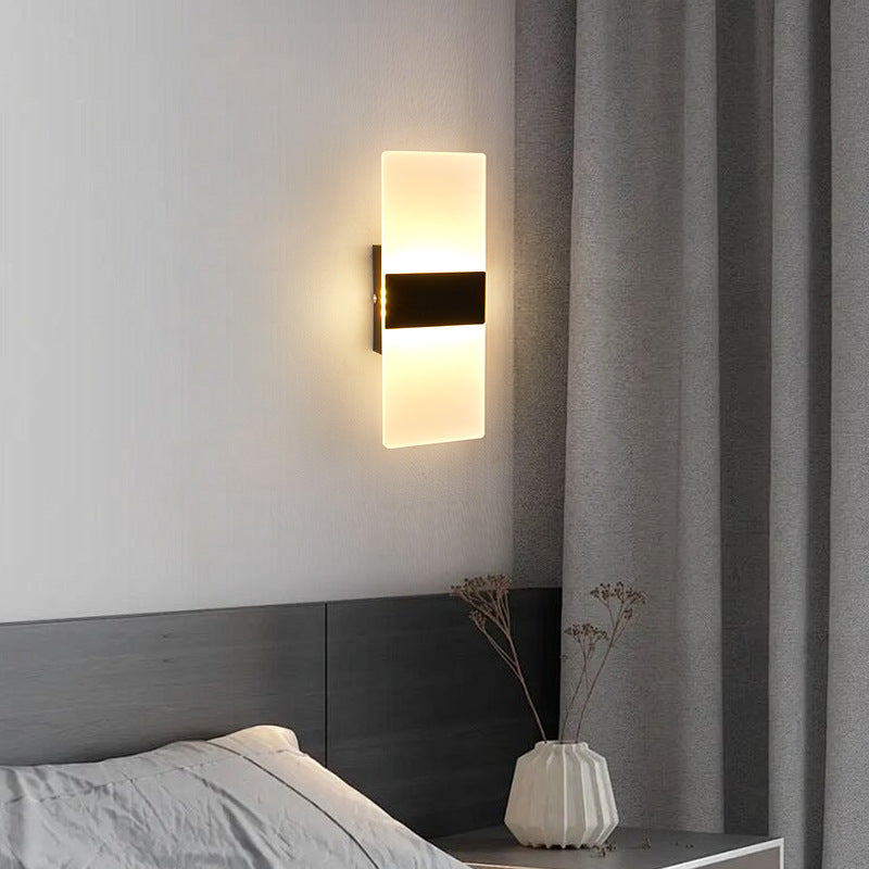 Rectangular Iron Acrylic Living Wall Lamp