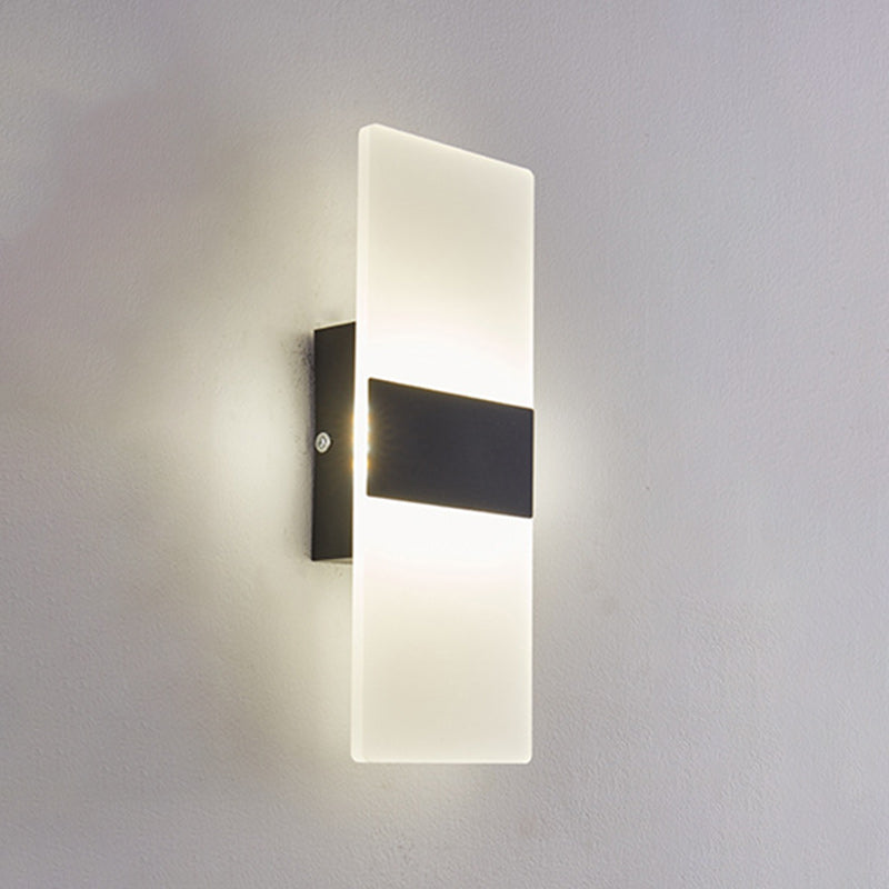 Rectangular Iron Acrylic Living Wall Lamp
