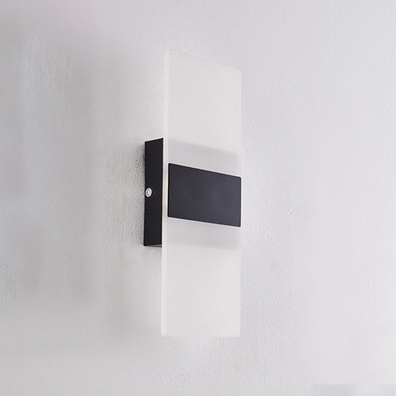 Rectangular Iron Acrylic Living Wall Lamp